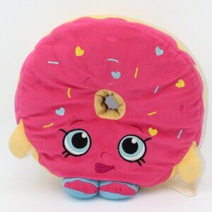 Shopkins D'Lish Donuts Pink Sprinkles 14" Plush Round Doll Face Pillow Stuffed